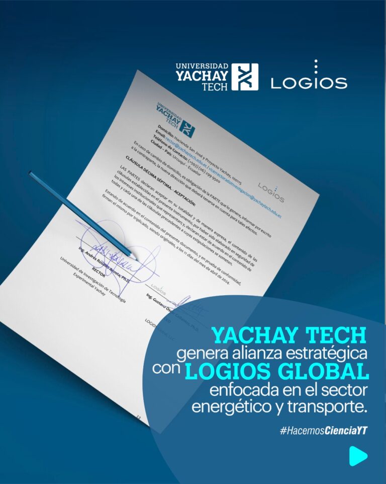 LOGIOS – YACHAY TECH cooperation agreement